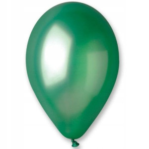 Balony metaliczne klasyczne błyszczące ZIELONE 100