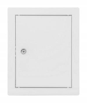 Drzwiczki Rewizyjne Metalowe Białe Klucz 10x15cm