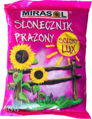 Słonecznik Prażony Lux 80g. Solony Mirasol