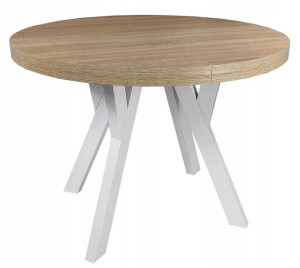 Stół okrągły MK3 LOFT sonoma rozkładany 100/150