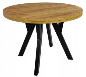Stół okrągły MK3 LOFT dąb craft rozkładany 100/300
