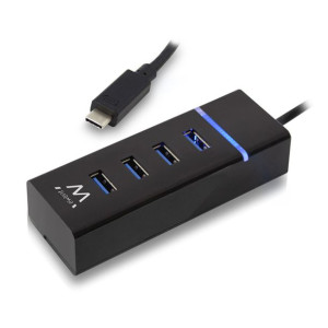 4 portowy HUB USB Ewent EW1137 USB 3.1 Czarny