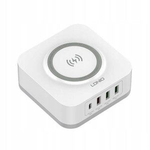 LDNIO Ładowarka Indukcyjna 3xUSB USB-C 32W PD QC