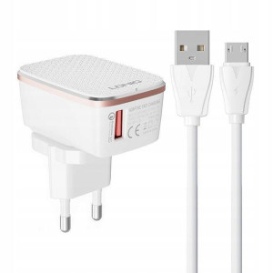 SZYBKA Ładowarka sieciowa 18W USB + kabel Micro US
