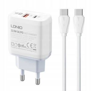 SZYBKA Ładowarka Sieciowa USB USB-C 22.5W + kabel