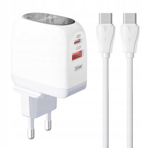 SZYBKA Ładowarka Sieciowa USB USB-C 30W + KABEL