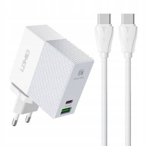 SZYBKA Ładowarka Sieciowa GaN USB USB-C 65W +KABEL