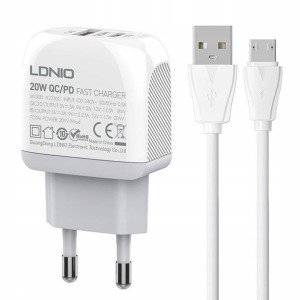 SZYBKA Ładowarka Sieciowa USB USB-C 20W +kabel USB