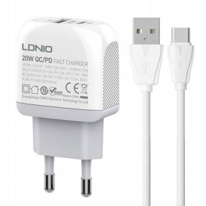 SZYBKA Ładowarka Sieciowa USB USB-C 20W +kabel USB