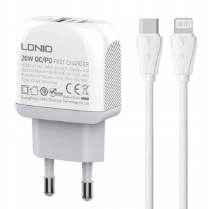 SZYBKA Ładowarka Sieciowa USB USB-C 20W +kabel USB