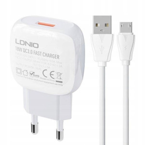 SZYBKA Ładowarka Sieciowa USB 18W +KABEL Micro USB
