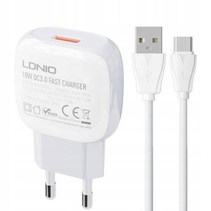 SZYBKA Ładowarka Sieciowa USB 18W +KABEL USB-C