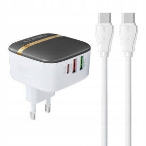 SZYBKA Ładowarka sieciowa 2xUSB USB-C 32W + TYP C