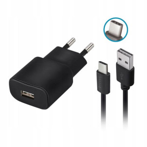Forever ładowarka sieciowa TC-01 1x USB 2A czarna