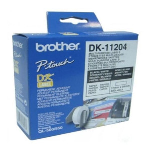 Etykiety do Wielofunkcyjnej Drukarki Brother DK-11204 17 x 54 mm Biały