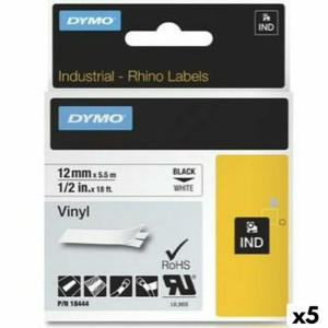 Laminowana Taśma do Drukarki Etykiet Rhino Dymo ID1-12 12 x 5,5 mm Czarny B