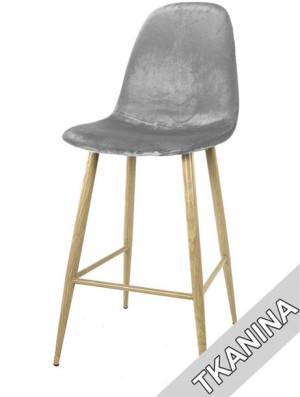 Krzesło Barowe Hoker Avola Grey Velvet