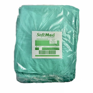 Spódniczka ginekologiczna na gumkę 30g/m² zielona SoftMed 10 szt