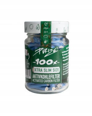 PURIZE XTRA SLIM Filtry węglowe BLUE 100 szt.