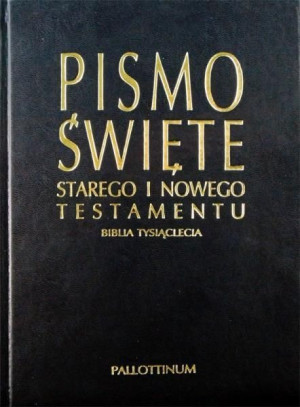 Biblia Tysiąclecia granat oprawa ekologiczna praca zbiorowa