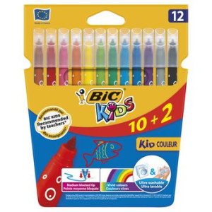 BIC Kids Kid Couleur flamastry opakowanie 10+2 Gratis