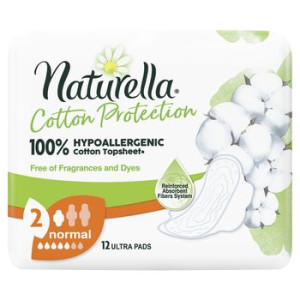 Naturella Cotton Normal podpaski higieniczne, 12 sztuk