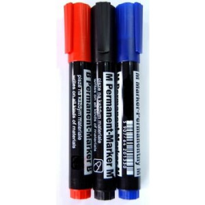 Marker permanentny 3 sztuki okrągła końcówka