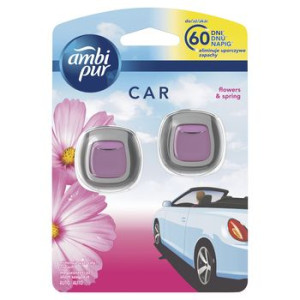 Ambi Pur Flower&Spring samochodowy odświeżacza powietrza, 2x2 ml
