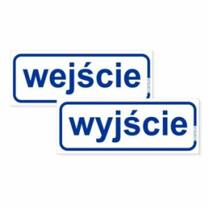 KORFED Naklejki Wejście/Wyjście kpl. x 2 szt.
