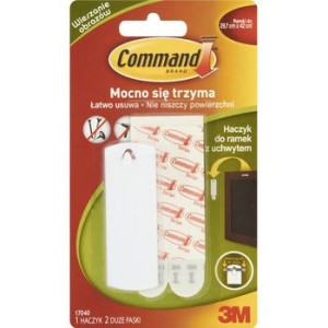 Haczyk Command™ do ramek z uchwytem, 1 haczyk, 2 duże paski