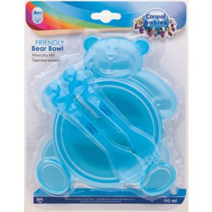 Miseczka Miś Ze Sztućcami Canpol Babies 2/422
