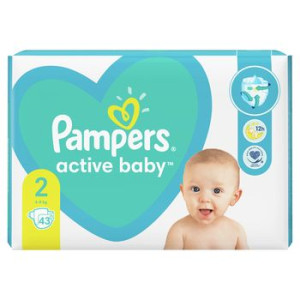 Pampers Rozmiar 2, 43 pieluszki, 4-8 kg