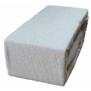 Prześcieradło frotte z gumką 160cmx200cm szary jasny 180g/m2