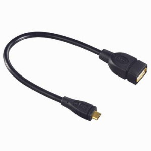 Adapter Hama USB Micro B Wtyk - USB A Gniazdo 15 cm