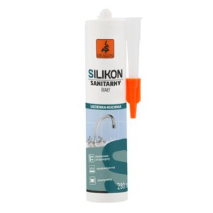 Silikon sanitarny 280ml biały kartusz Dragon