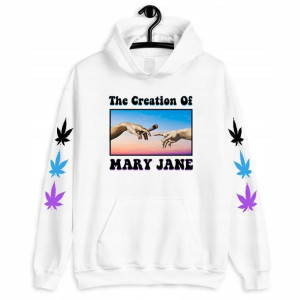 Bluza Biała Damska Kaptur CREATION OF MARY JANE M