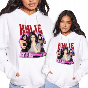 Bluza Biała Damska Dla Fana KYLIE JENNER Wzory - S
