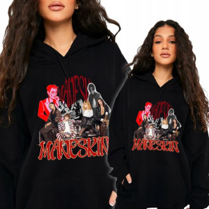 Bluza Czarna Damska Fana Koncert MANESKIN Wz - S
