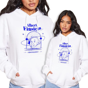 Bluza Damska Biała Z Kapturem ALBERT EINSTEIN Wz S