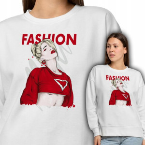 Wygodna Modna Damska Bluza FASHION MODNE Wz - S