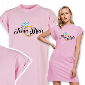 Wygodna Sukienka T-Shirt Panieński TEAM BRIDE Wz M