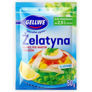 Gellwe Żelatyna do mięs, ryb, warzyw i deserów 50g