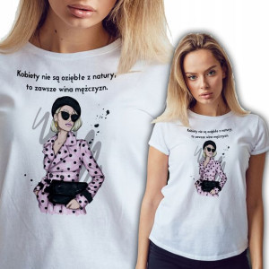 Koszulka Damska Bawełniana FASHION STYLE Wzory XS