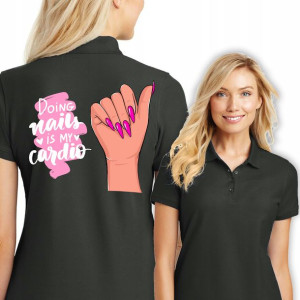 Koszulka Damska Polo NAILS CARDIO Wzory - S