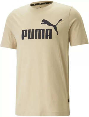 Koszulka męska Puma Essential Logo beżowa- 586667 85