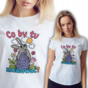Koszulka Świąteczna Biała CO BY TU ZMALOWAĆ Wz - S
