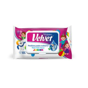 Nawilżany papier toaletowy Velvet Junior 42 sztuki