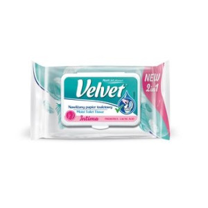 Nawilżany papier toaletowy Velvet Intima 42 sztuki