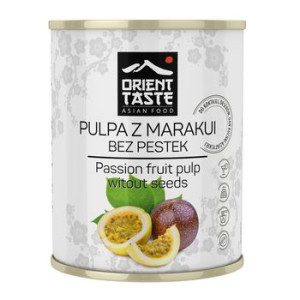 Pulpa z marakui bez pestek 860g. Produkt pasteryzowany