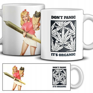 KUBEK Prezent DON'T PANIC It's ORGANIC WEED Wzory